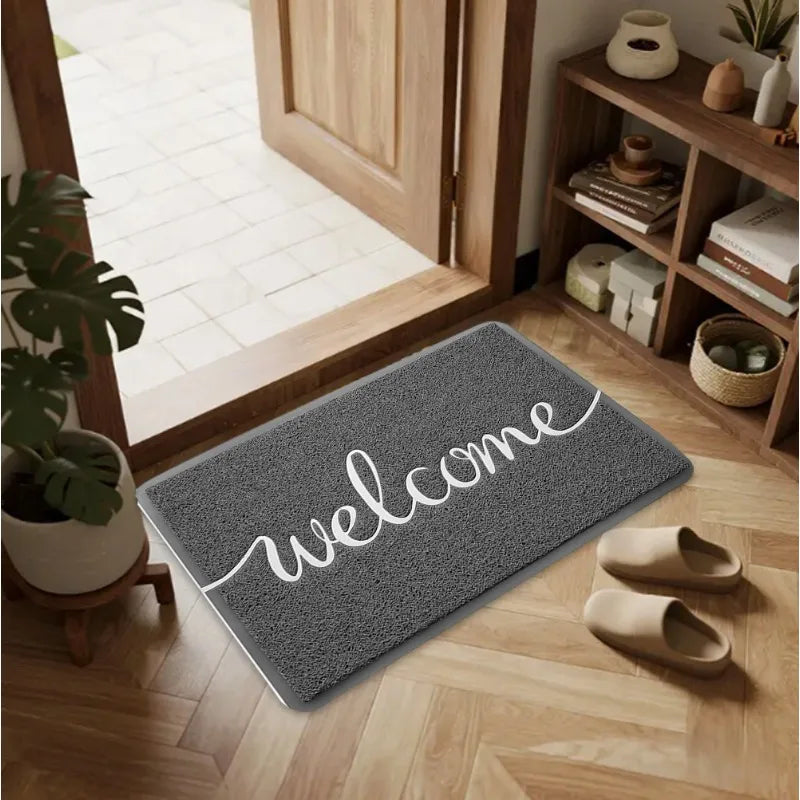 tapis bienvenue moderne noir blanc antidérapant extérieur intérieur 30x50cm 40x60cm