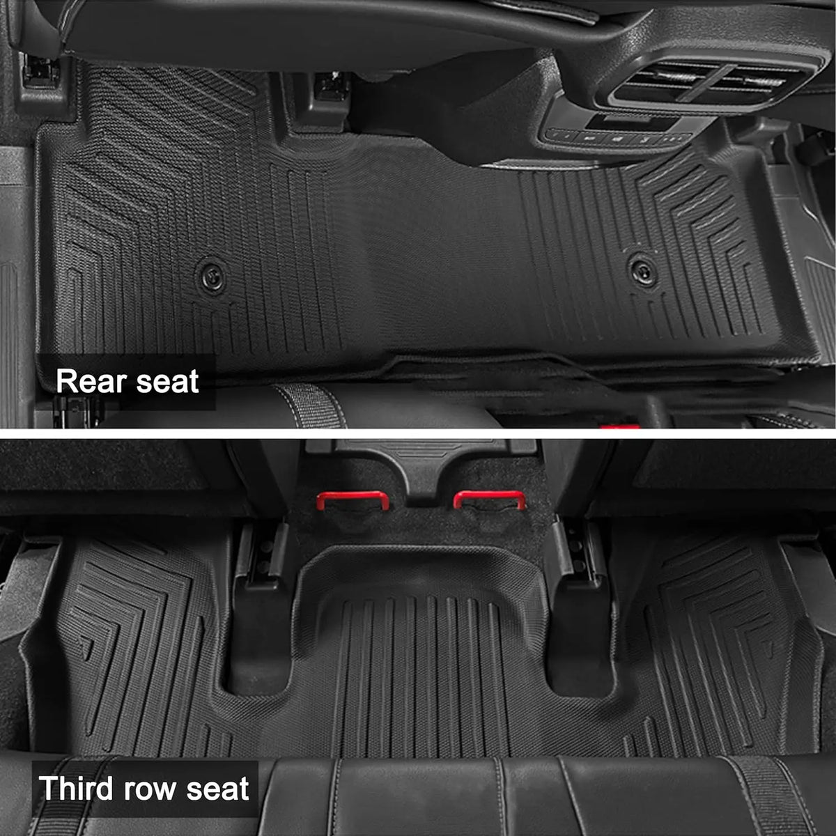 tapis sol tpe anti dérapant noir texturé honda pilot 2023 2024 2025