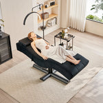 Chaise longue de salon beauté en vin rouge avec design moderne