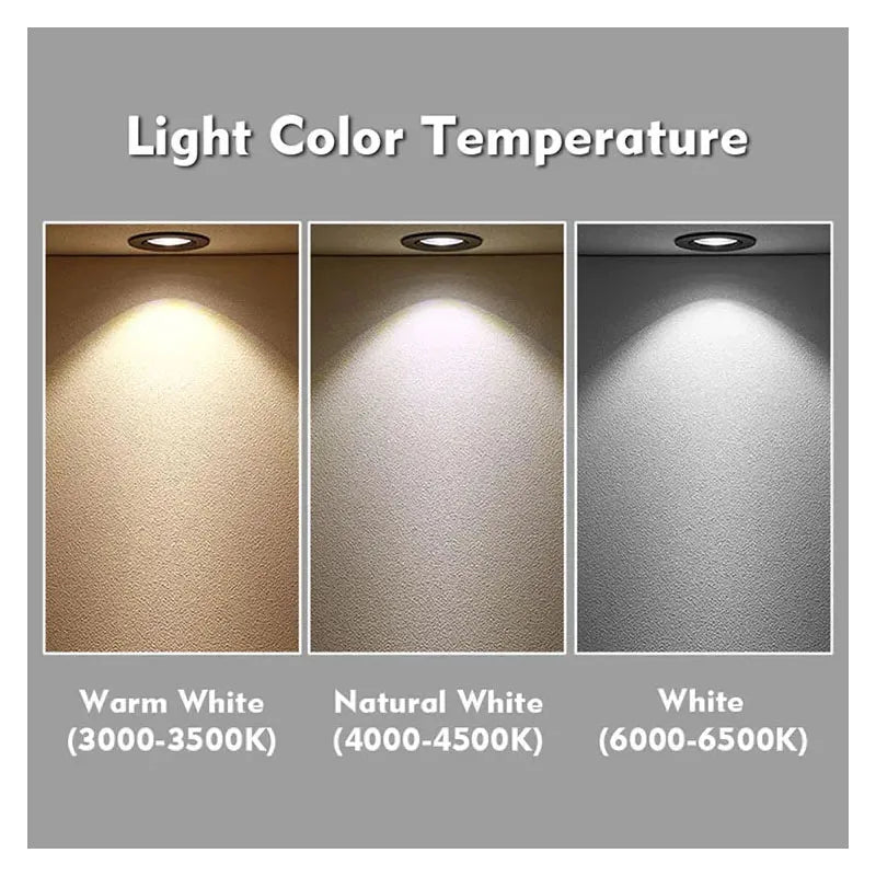 spots led noir blanc argent adhésifs modernes 68mm 14mm 55 60mm 12v 2700 6500k