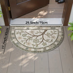 tapis moderne fleurs stylisées imperméable antidérapant résistant décoloration polyester machine lavable