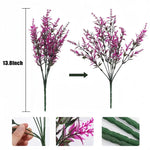 plantes artificielles feuilles pointues vert clair violet modernes extérieures intérieures décoration exposition 10 pièces