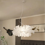 lampe suspendue moderne plissée blanc câble suspendu salon chambre nordique led