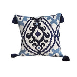 housse coussin brodée boho chic motif floral géométrique polyester 30x60cm decoration maison