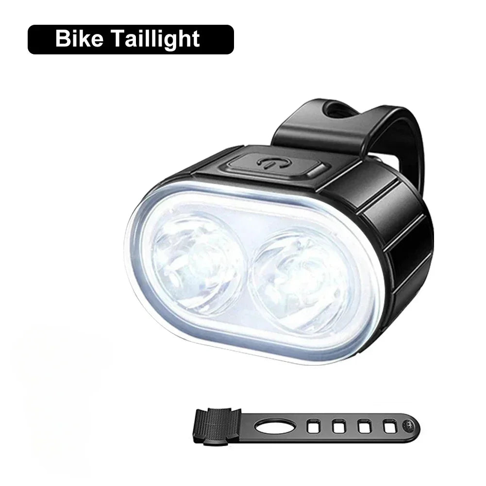 lampe vélo rechargeable usb clip noir rouge moderne étanche sécurité extérieur