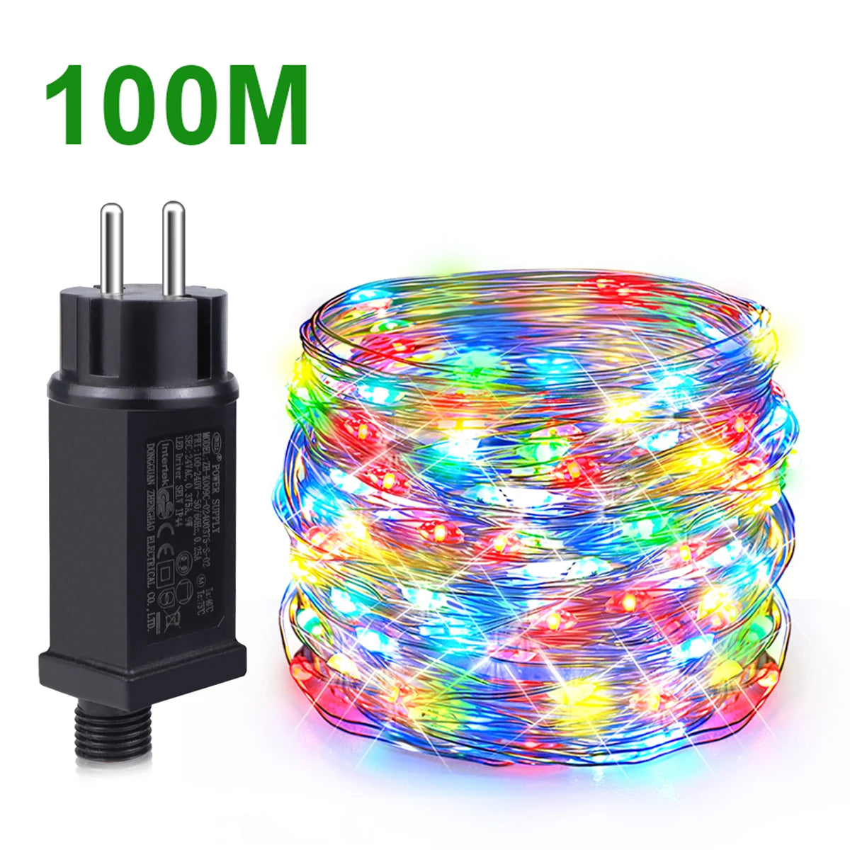 guirlande lumineuse led multicolore moderne 100m 50m 10m extérieure imperméable décoration festive jardin mariage