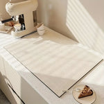 tapis cuisine moderne rayures horizontales beige clair absorbant séchage rapide respectueux environnement 40x60cm