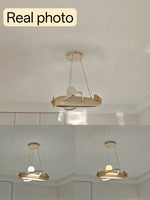 lampe suspendue avion moderne blanc bleu clair contemporain chaînes LED
