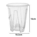 cache pot transparent moderne perforé adhésif fleur plante verte pot culture orchidée papillon racine