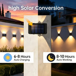 appliques murales solaires led modernes noires étanches leds intégrées extérieurambiante jardin terrace cloison moderne