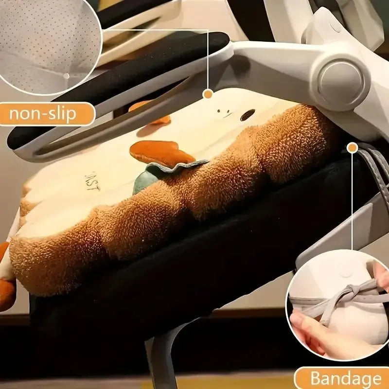 coussin mignon cartoon blanc beige orange doux chaise canapé moderne