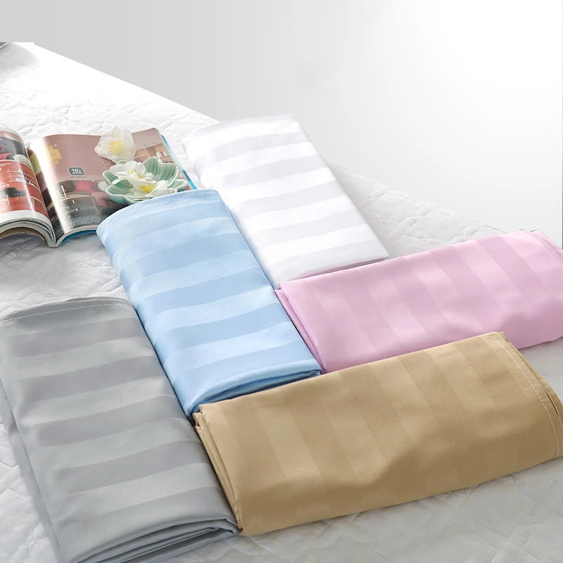 drap massage rayures horizontales blanc rose bleu gris marron moderne coton polyester adultes lit
