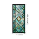 film adhésif vitrail art déco motifs géométriques floraux couleurs vives opaques anti reflets