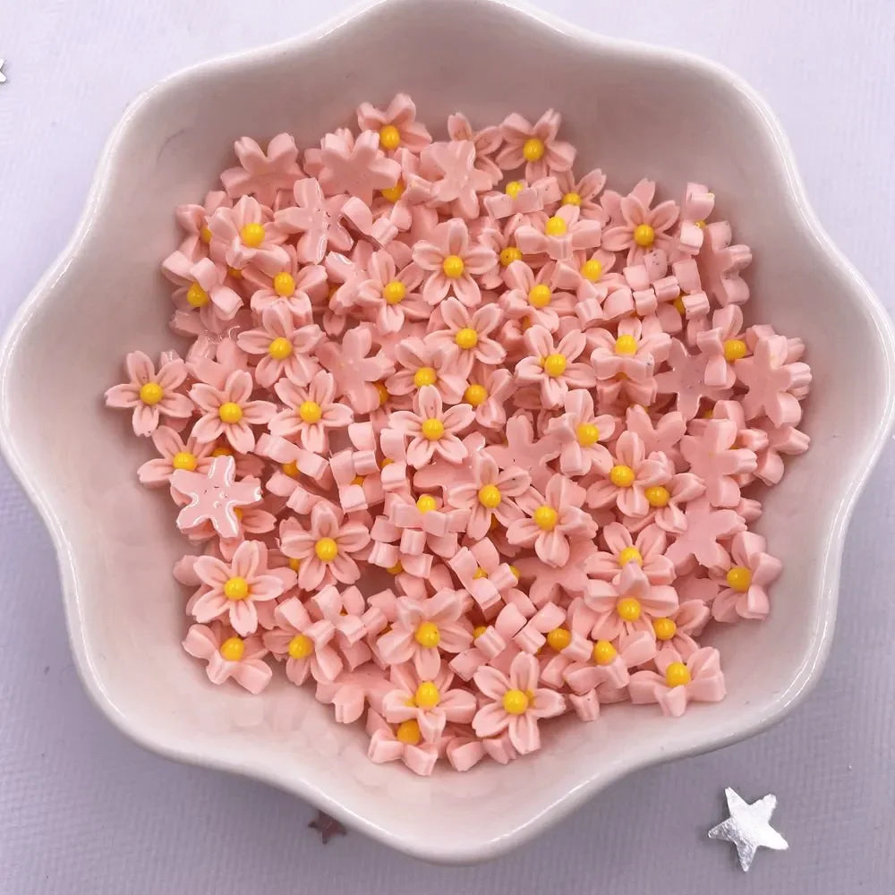 pierres précieuses artificielles multicolores fleurs miniatures résine décoratives 8mm occasionnelles anniversaires mariages fêtesscrição nail