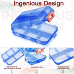 organisateur médicaments portable voyage compartiments boîte pilules semi transparent compact pratique