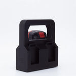 support rangement batterie noir texturé 3d fonctionnel utilitaire compartiments sans piles