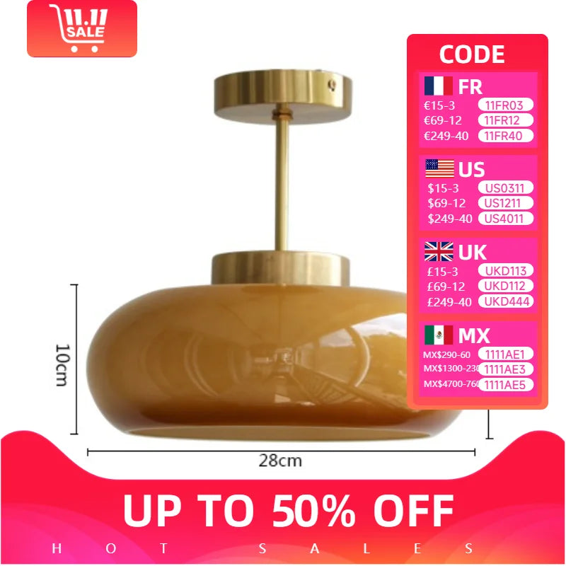 lampe suspendue marron doré moderne verre brillant opacité fixée vis 12w 260v certifications sécurité