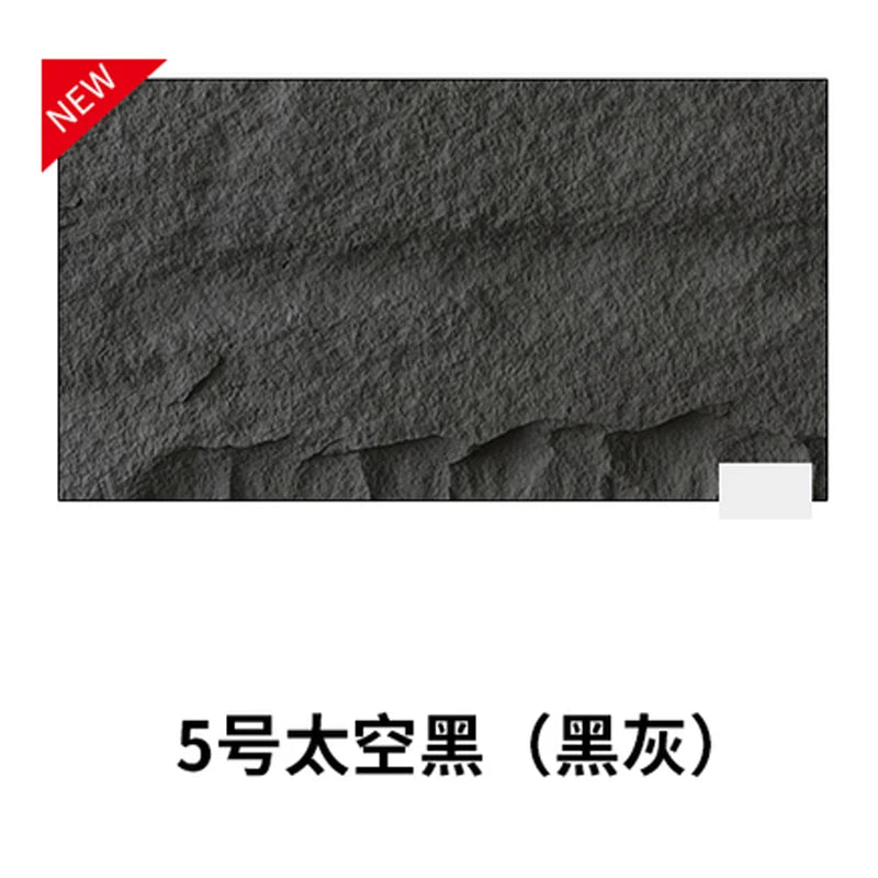 décoration murale moderne pierre naturelle gris foncé 30x30cm fixations invisibles