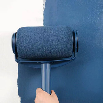 rouleau peinture mousse bleu noir auto amorcement reservoir intégré peinture murale latexoutil pratique dimension