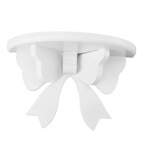 étagère murale bois blanc floral rubans classique adhésive utilisation multiple réutilisable chambre cuisine