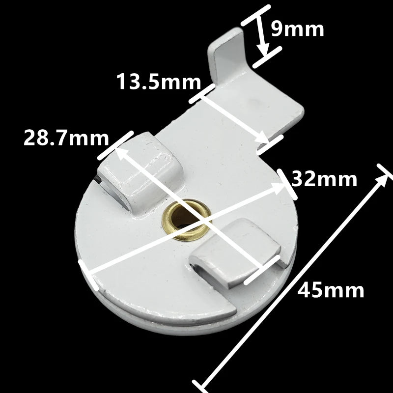 support fixation rideau blanc moderne fer métal pièces blancs accessoire volet