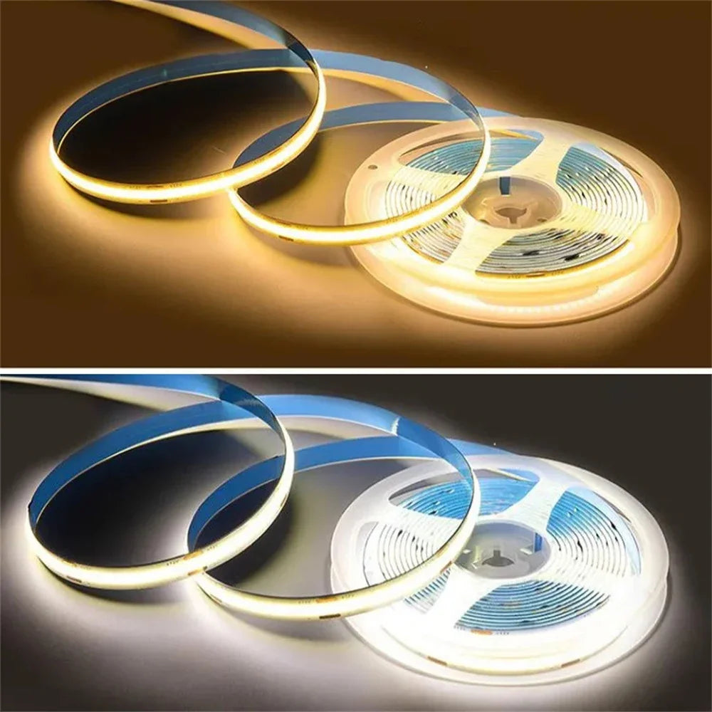 bande led flexible cob adhésive 320 led blanc chaud lumière blanche télécommande