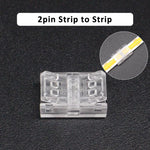 connecteur led transparent sans motif cob smd clip fixation câble raccordement pragmatique ip20 ip65