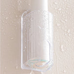 porte brosse dents adhésive transparente moderne support salle bains blanc simple minimaliste
