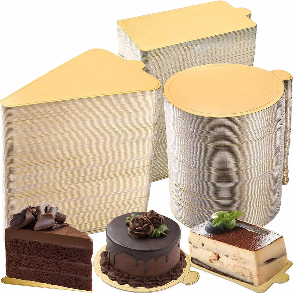 boîtes gâteaux or élégantes carton alimentaire clips dorés moderne respectueux environnement