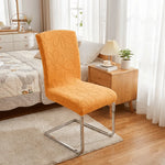 Housse chaise moderne fleurs imprimées orange bleu clair gris polyester élastique fauteuil accueil