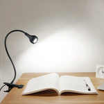lampe led clipable table lecture usb flexible moderne minimaliste noir cordon
