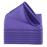 serviettes table satin carrées mariage décoration fête couleur unie classique