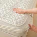 protège matelas imperméable matelassé anti acariens antibactérien gris élastiques lit double