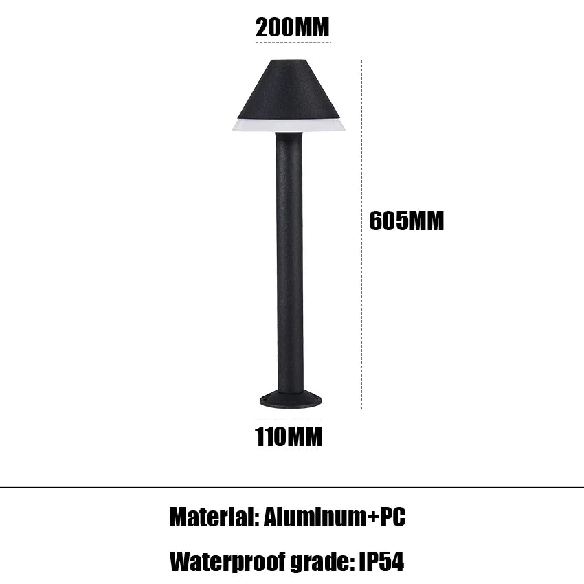 lampe led extérieure étanche moderne noir blanche waterproof ip65 autonome base cale