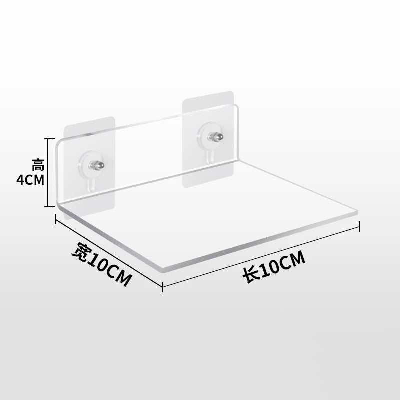 étagère murale flottante acrylique transparent moderne rangement salon salle bain cuisine enfant