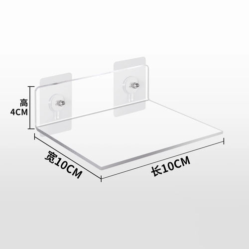 étagère murale flottante acrylique transparent moderne rangement salon salle bain cuisine enfant