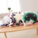 coussins peluche dessin animé my hero academia izuku bakugou shoto manga blanc noir rouges