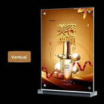 support panneau acrylique transparent moderne base large film double face 100x150mm