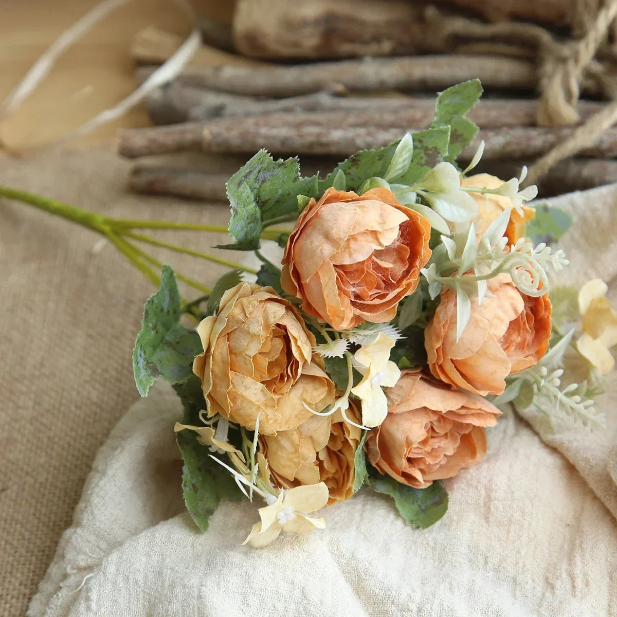 bouquet artificiel roses classique romantique intérieur mariage anniversaire baby shower