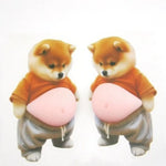 autocollants 3D mignons chiens chats vêtements transparents cartoon adhésifs orange gris rose beige