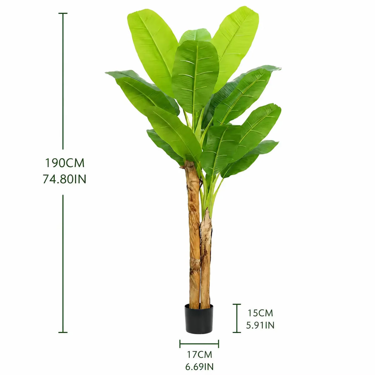 plante artificielle arbre bananier vert feuilles grandes moderne intérieur décoration maison shopping malls