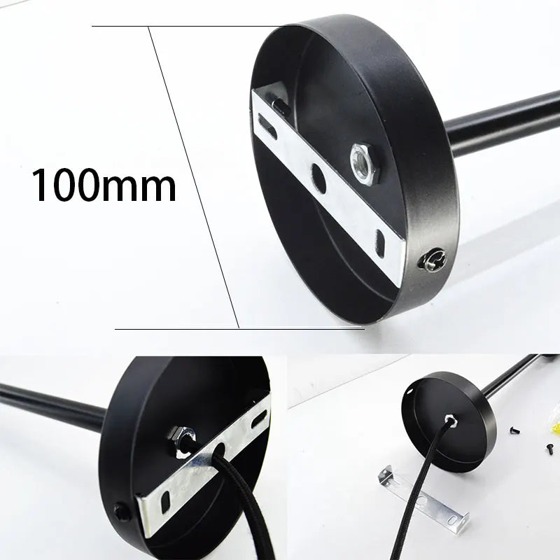 suspension lumineuse moderne éclairage noir blanc réglable métal minimaliste chambre étude