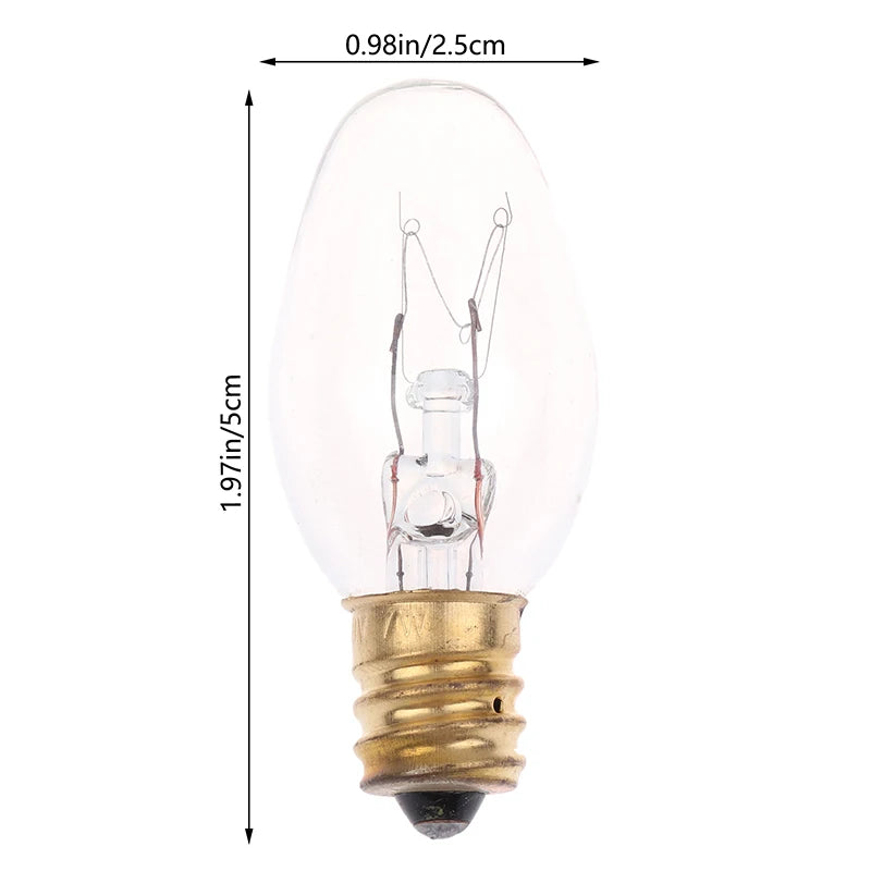 ampoules incandescentes transparentes jaune chaud étoupe E12 classiques 120V 7W décoration réfrigérateur 10 pièces
