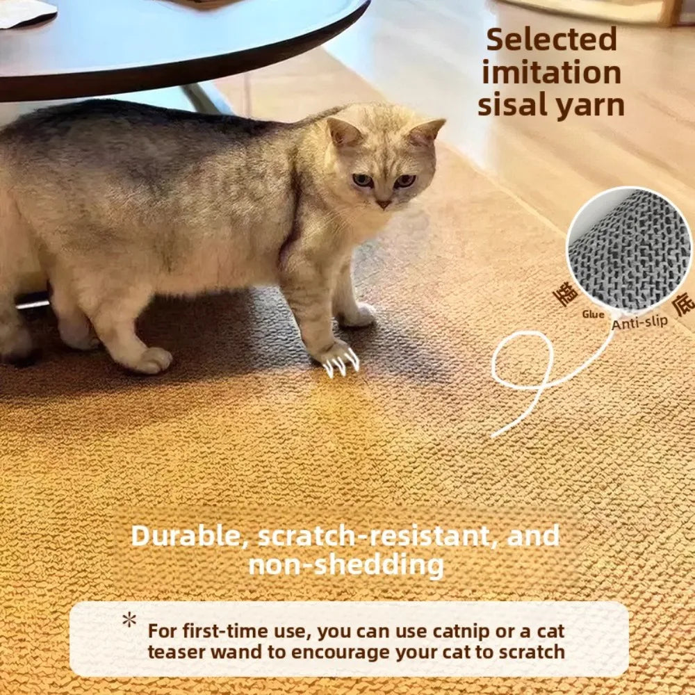tapis chats sisal marron clair moderne antidérapant stable gratter griffes chat taille xl