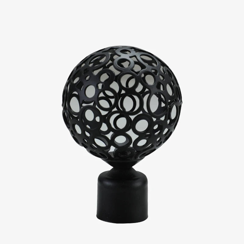 boules rideau blanc noir clips decoration moderne maison accessoires tringle rideaux