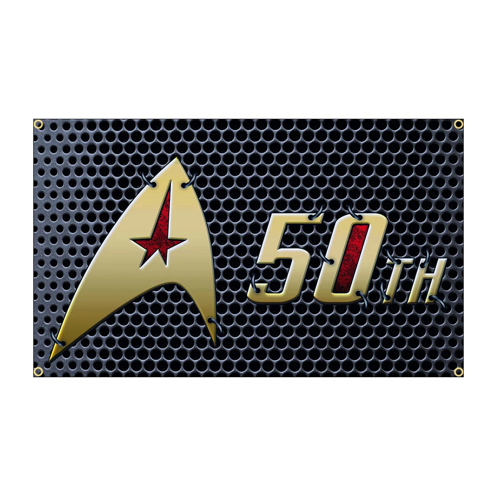 drapeau star trek logo moderne rouge blanc noir bleu doré vertmarine gris