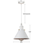 lumière suspendue industrielle conique noire blanche orange éclairage moderne chambre salon