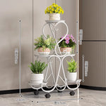 présentoir fleurs moderne blanc doré géométrique 102cm hauteur 65cm largeur