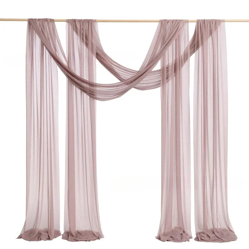 rideaux transparents modernes bleu clair rose pâle orange beige vert olive tringle photo décoration