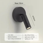 applique murale led moderne noire blanche or fixée mur éclairage minimaliste chambre 5m2
